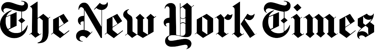 The New York Times logo in stylized typography
