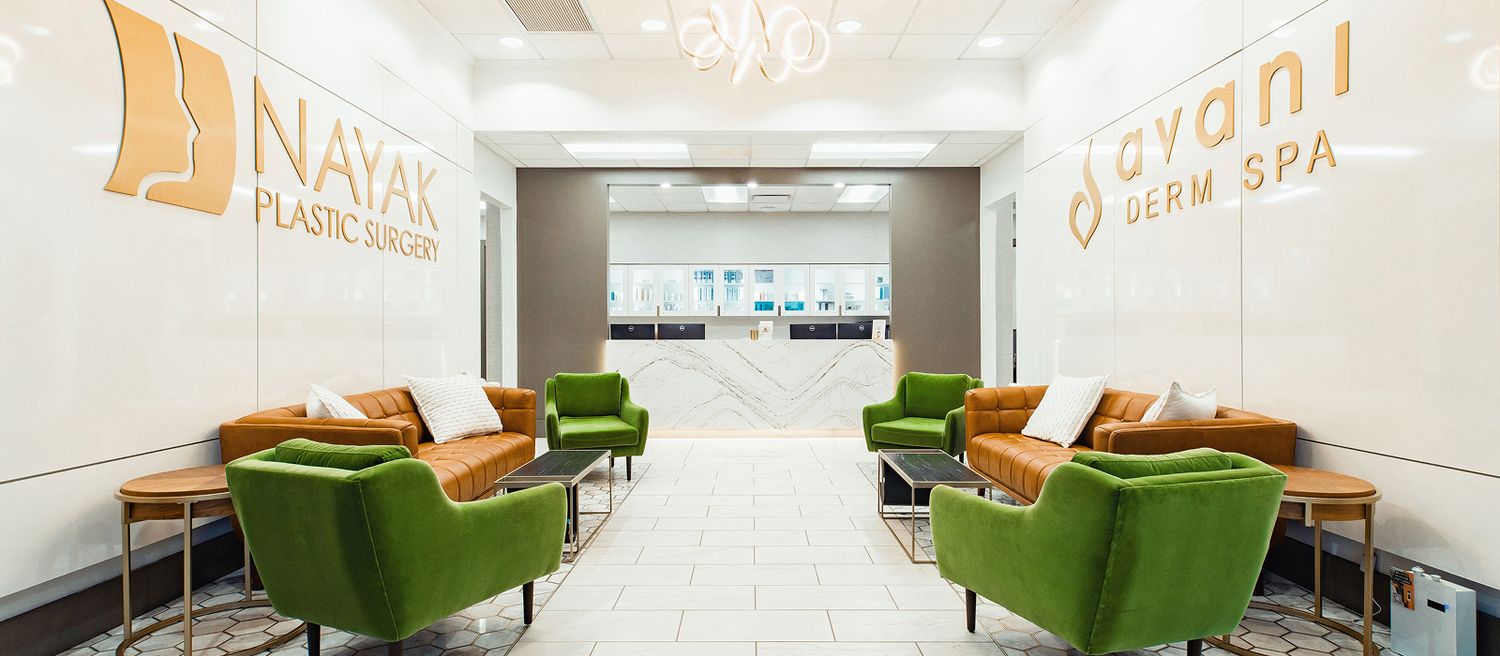 Modern waiting area of Nayak Plastic Surgery