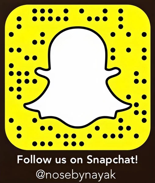 Snapchat code for @nosebynayak account.