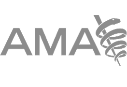 AMA logo with caduceus symbol