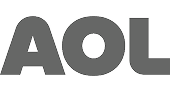 AOL logo in gray color.