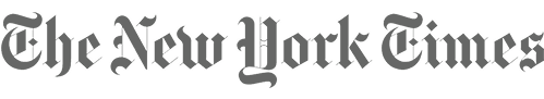 The New York Times logo in decorative font.