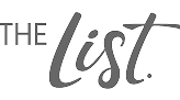 The List logo design in stylized typography.