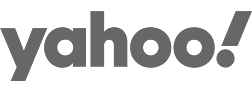 Yahoo logo in simple gray design